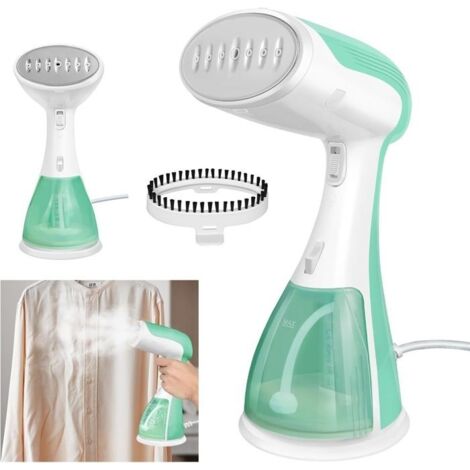 DAYPLUS Défroisseur Vapeur, Fer à Repasser Portable 2500W 300ML Réchauffage Rapide Défroisseur à Main Vapeur à Vêtements -Vert (1/5)