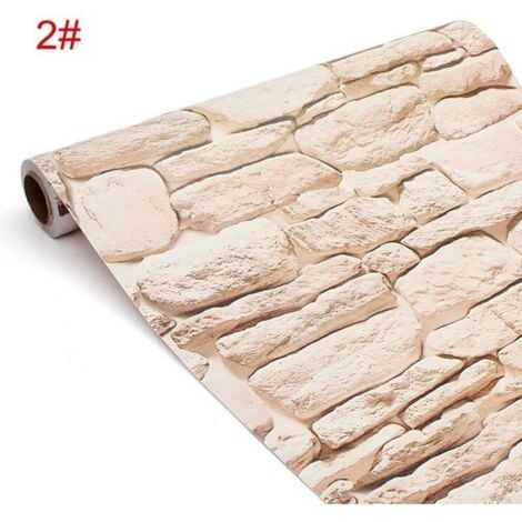 Papier peint brique mural autocollant étanche - N2 0.45X10M (1/4)