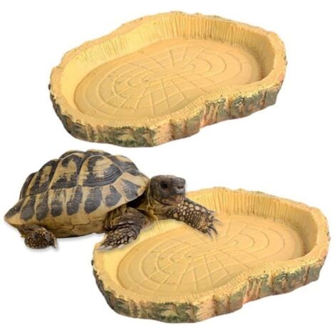 Bol d'alimentation pour reptiles - Non spécifié - 2 pièces - Plastique - Rond - Bol à boire