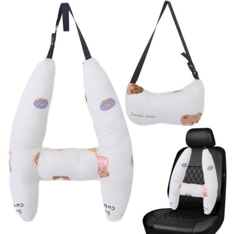 Appui-tête De Voiture pour Enfant Oreiller De Voyage pour Enfant Coussin De Voyage en Forme De H Support De Cou De Voyage