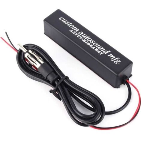 Antenne invisible amplifié voiture haut gain AM/FM remplacement 12V Cachée Utile (1/4)