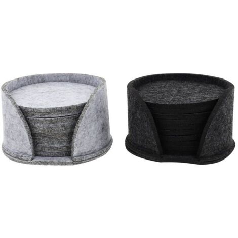 Lot de 20 dessous de verre en feutre avec isolation thermique, dessous de verre ronds pour boissons, décoration d'intérieur (1/5)