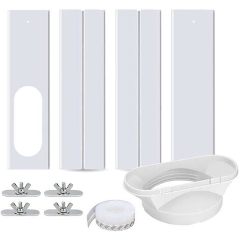 (blanc)Kit de glissière de fenêtre réglable pour climatiseur portable - Pare-Brise de climatiseur - 1/2 Pcs - Blanc (1/4)