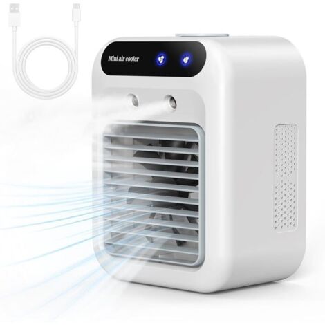 (Pearl White)Climatiseur Mobile - Silencieux - 500 ml - 2 Vitesses - Rechargeable USB - Multicolore (1/5)