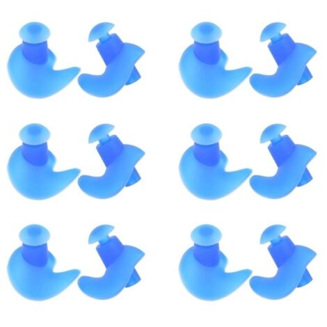 Bouchons d'oreilles - Professionnels - Silicone - Étanches - Anti-bruit - Lot de 6 paires (1/5)