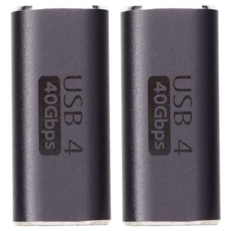YUI adaptateur femelle vers femelle USB C Adaptateur de type C à type C femelle à femelle 40 Gbps transfert de données 100 W (1/4)