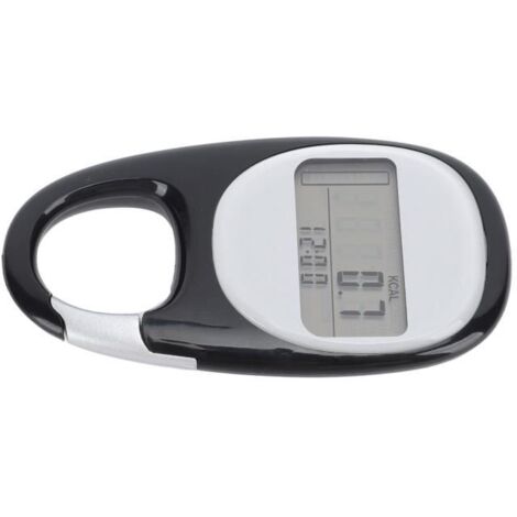 compteur de pas 3D podomètre 3D Podomètre de marche à pince à mémoire multifonctionnelle, sport podometre Noir (1/4)