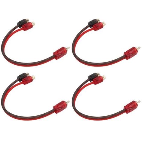 Garosa Câble séparateur RCA Y Lot de 4 câbles RCA 1 mâle à 2 femelles câble répartiteur audio stéréo Y pour système de (1/4)