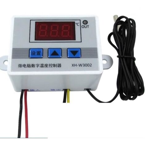 Xh-W3002 220V Contrôleur de Température Led Numérique 10A Sonde de Commutateur de Commande de Thermostat avec Capteur Étanche W3002