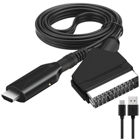 Adaptateur Péritel vers HDMI, Convertisseur Péritel vers HDMI avec câble HDMI, Scart vers Hdmi Convertisseur, pour Full HD TV (1/4)