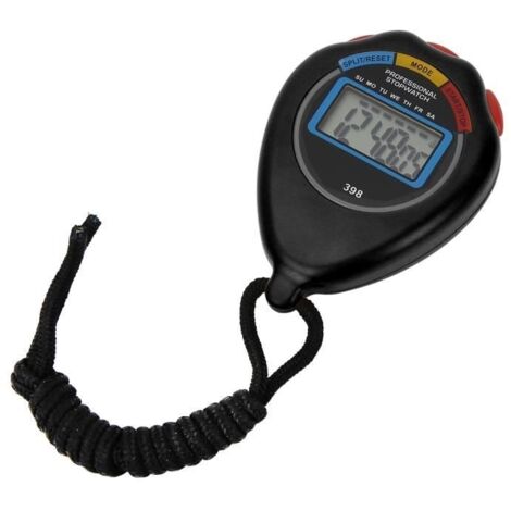 Chronomètre électronique multifonctions 01 - pour arbitre et sportifs - noir (1/4)