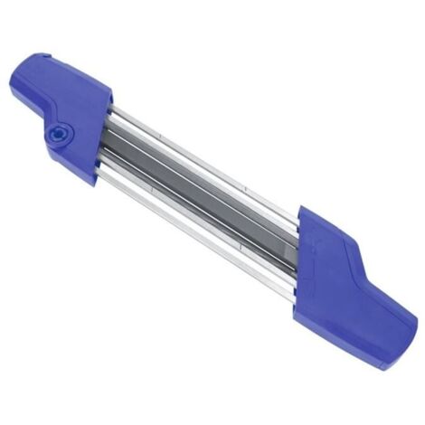 Lime de tronçonneuse Lime d'affûteuse de tronçonneuse 2 en 1 portable de 5,2 mm pour STIHL 5605750 4303 3/8 po P et 0,325 (bleu)