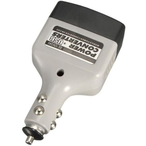 CC 12 - 24V à l'adaptateur mobile d'inverseur de puissance de voiture à CA 220V USB pour les téléphones mobiles (1/4)