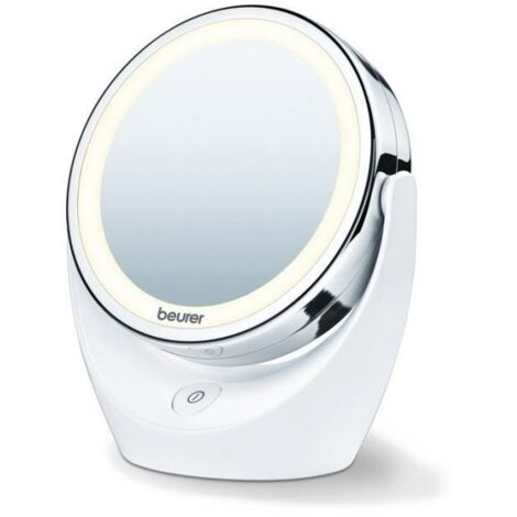 (Blanc et é)BEURER BS 49 - Miroir grossissant x5 cosmétique rotatif avec lumière LED (1/4)