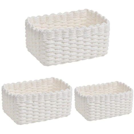 Paniers de rangement Paniers de rangement 3 tailles Paniers à crémaillère tressés (1/5)