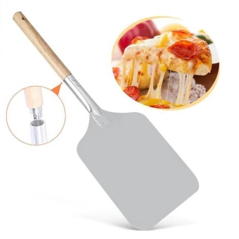Pelle à pizza - Spatule Professionnelle Cuisson Authentique - Pelle Pizza Haute Qualité - Pelle à Pizza Aluminium et Bois - 66.5 cm (1/4)