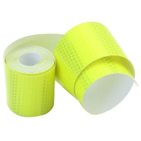Rouleau Ruban Réfléchissante Visibilité Jaune Résiste à L'eau 50mmX3m Strip (1/4)