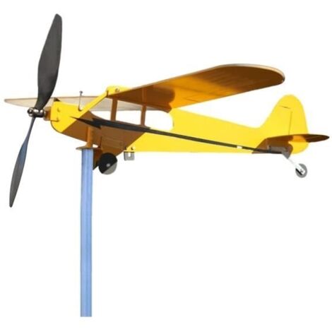 Moulin à Vent d'avion, Girouette pour éolienne de Jardin, Avion Classique extérieur de Moulin à Vent en métal délicat et Beau