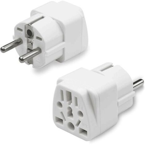 (Blanc)2Pc Adaptateur Voyage, Adaptateur Prise Universelle, Adaptateur Prise Anglaise Vers France, Adaptateur Prise Usa Vers France, (1/5)