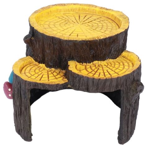 Mini-souche en résine en forme de trou de cachette, grotte en bois, plantes artificielles pour aquarium, ornements pour abri (1/5)