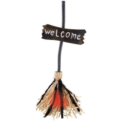 (Multicolore)Automate Halloween Balai de Sorcière Dansant 22265 - Déco Animée, Sonore, Lumineuse - Animatronique - 65 cm (1/2)