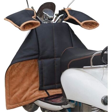Tablier Couvre Jambe Scooter avec Gants de Guidon, Protection Couverture Jambes Scooter Leg Cover, Housse de Moto Épaisse Coupe-Vent