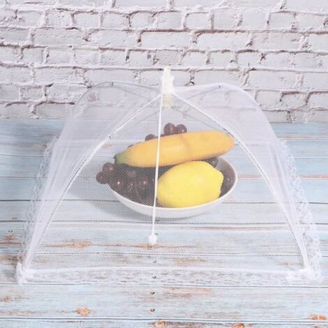 (Blanc)Couverture Alimentaire - Pliable - Réutilisable - Maille Blanche (1/4)