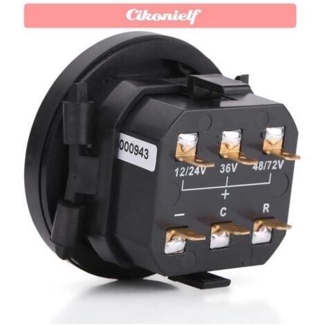 Indicateur de batterie numérique LED avec compteur horaire pour voiturette de 12V/24V/36V/48V/72V (1/4)