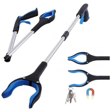 Pince Ramasse Objet 82cm, Pince Telescopique avec Crochet Magnétique, Pliable Rotative 360°Pince Ramasse Dechets, Pince ramasser (1/5)