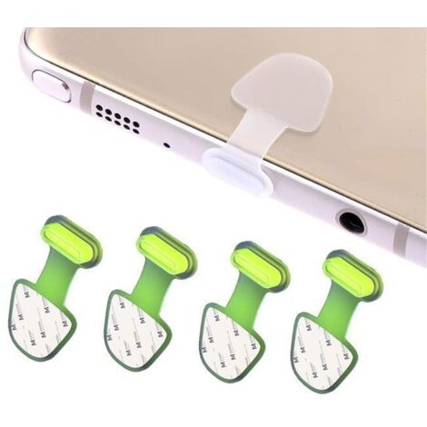 Étui pour téléphone portable 8 pièces capuchon anti-poussière, capuchons anti-poussière, USB-C/Lightning, anti-perte, protection (1/5)