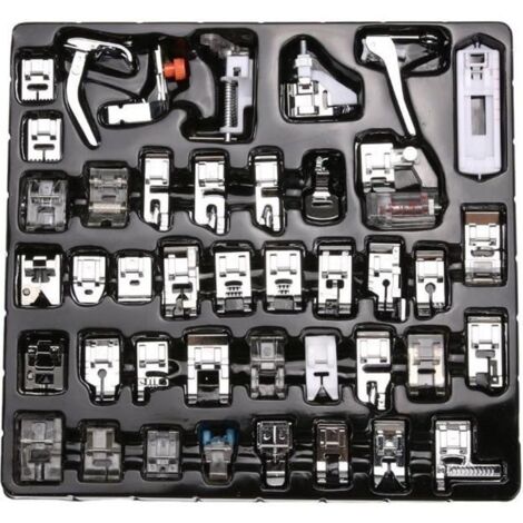 Kit de 42 pieds de biche pour machine à coudre pour Singer, Brother, Janome - haute qualité (1/4)