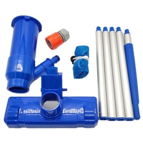(Bleu)Set d'Outils de nettoyage de piscine tête jet d'aspirateur avec inférieure - Couleur Bleu (1/4)