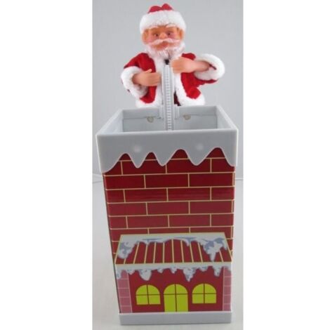 Automate musical - Santa Claus - Père Noël grimpeur - Rouge - Intérieur - Piles AA incluses (1/4)