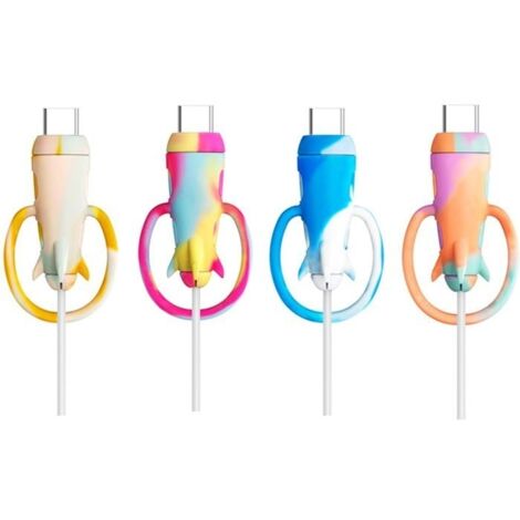 4 Pcs Protege Cable,Protecteur Universel de Câble de Téléphone Portable et de Câble de Chargement,Protecteur de Câble de Données (1/5)