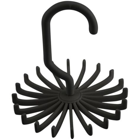 Porte-cravates - Organ - Rotatif 360° - Plastique PP - Noir - 11x11 cm (1/5)