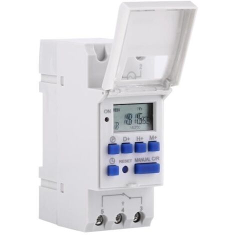 Interrupteur horaire à affichage numérique Minuterie électronique programmable hebdomadaire (AC220V) (1/4)