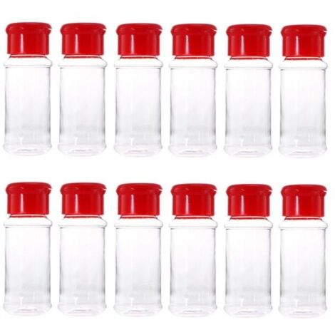 Salière et poivrière 24 pièces, distributeur, pots d'assaisonnement - Rouge (1/5)
