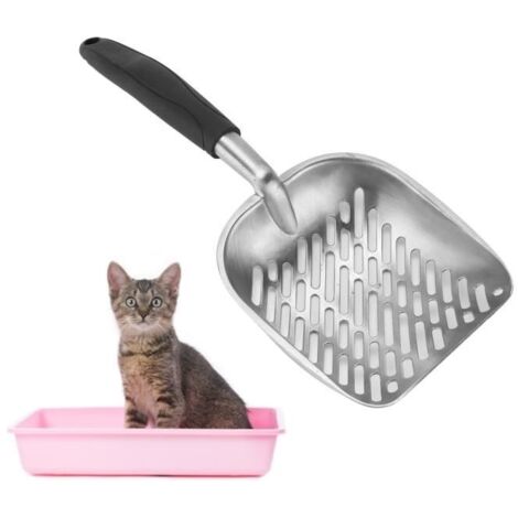 GXU Produits de compagnie Pelle à litière pour chat en alliage d'aluminium sergé pelle à sable pour litière pour anima 84530 (1/4)