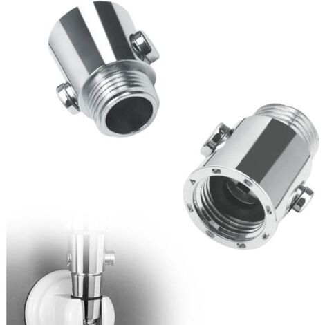 Acier Inoxydable Stop Douche,Entièrement Galvanisé Economiseur D'eau pour Douche,Arrêt D'eau un Clic Stop Douche Poussoir,avec Bague (1/4)