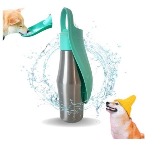 Gourde de voyage pour chiens réutilisable 750 ml en Acier Inoxydable non toxique garde l'eau fraiche pendant 10h - Accessoire (1/4)