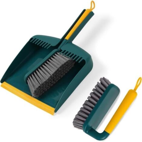 Ensemble Pelle à Poussière et Brosse,Pelle et Balayette à Main Brosse de Nettoyage Portable, Petit Balai et Pelle pour Table Salle (1/4)