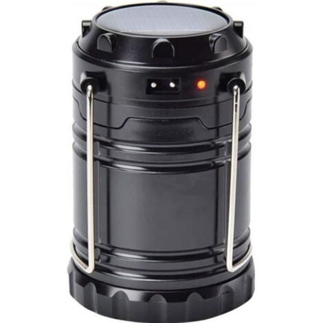 (noir)Lampe de Camping Solaire Lanterne LED Rechargeable Multifonction Pliante - Noir - Mixte (1/4)