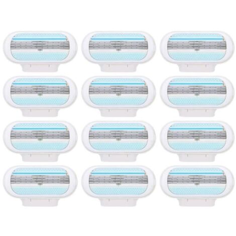 Recharge de lame de rasoir pour femme 12 pièces de rechange de lame de rasoir pour femmes 3 lames de rasoir de remplacement (1/4)