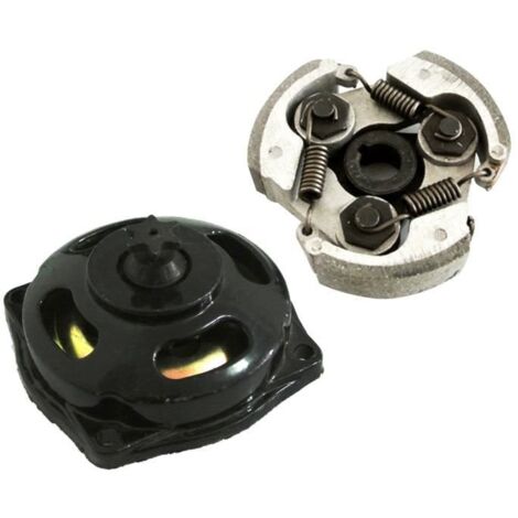 Kit Embrayage - Centrifuge Ensemble Cloche + Plaque Pocket bike - Dirt bike / Pit bike / Mini Moto ATV Quad 47cc 49cc (1/4)
