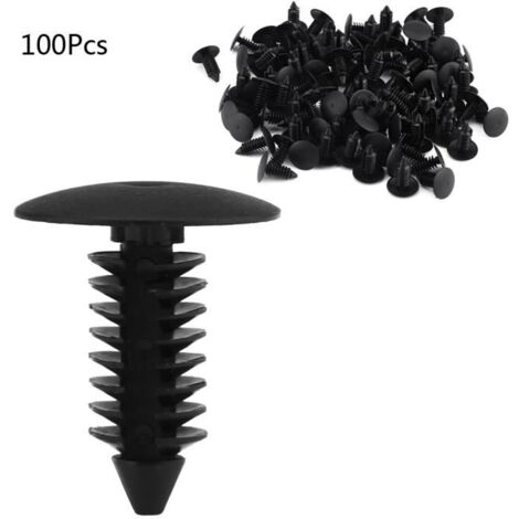 100Pcs Vis Clips de Retenue d’Attache Poussées de Porte de Voiture Clip de Rivets de Pare-Chocs HB038 -ZOO (1/4)