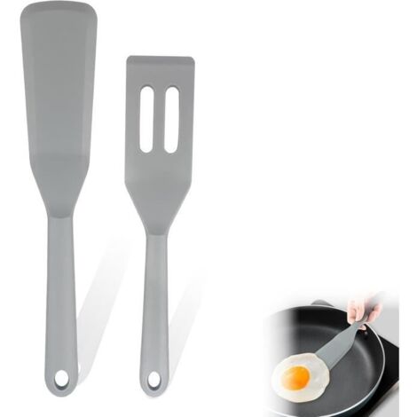2 Mini spatules en Silicone,spatule de Service en Silicone antiadhésive,Petites spatules pour la Cuisine,spatule Fendue à Biscuits (1/4)