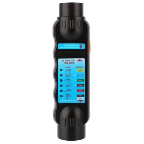(noir)12V voiture 7Pin remorquage remorque Prise femelle Connexion Tester l'outil de diagnostic - noir-CY (1/4)