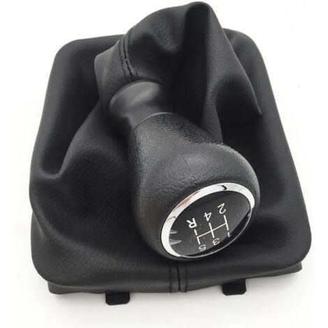 (Noir)Levier de vitesses en cuir 5 vitesses pour Peugeot 206 306 307 308 3008 Citroen C2 C3 C4 - Noir (1/4)
