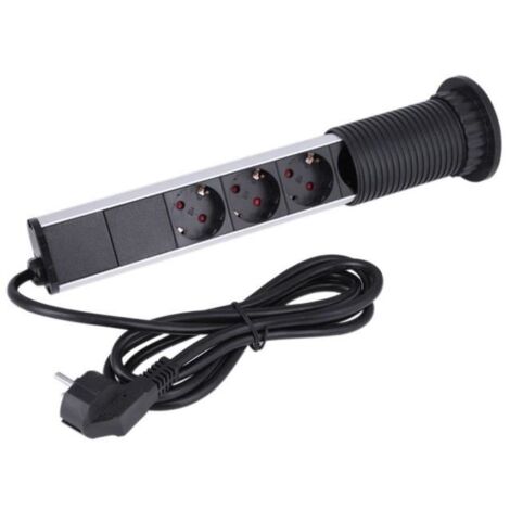Prise de bureau Prise de courant de cuisine Plan de travail(4 trous avec USB norme européenne 220V) (1/3)