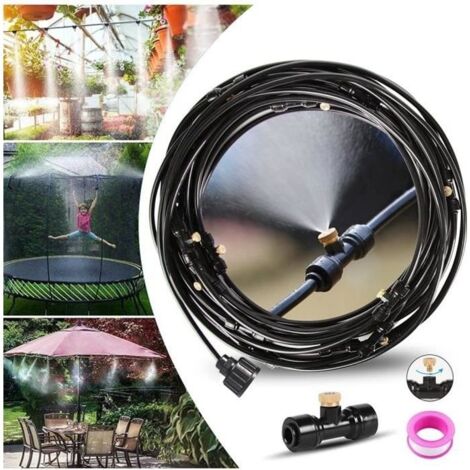 Brumisateur Terrasse, 12M Système De Brumisation Extérieur avec buses laiton Système d'Irrigation Idéal Pour Pour Parasol jardin (1/4)